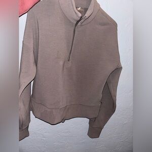 Brown Quarter-Zip Pullover